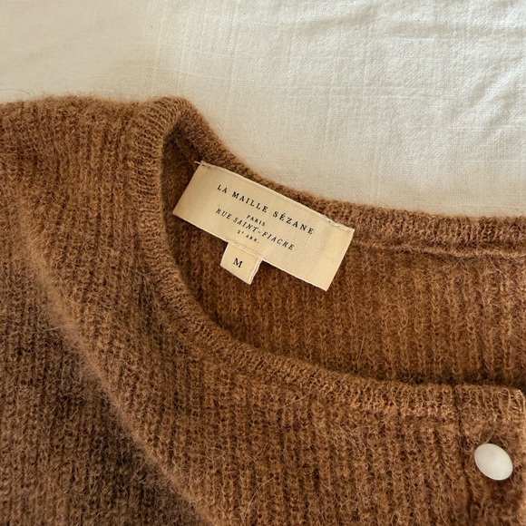 Sezane Gaspard Cardigan in Camel - Picture 3 of 3